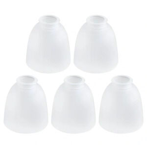 White Frosted Bell-Shaped Glass Lampshade